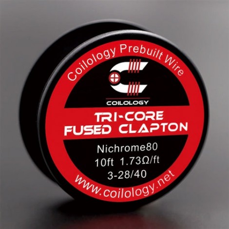 10ft Coilology Tri-Core Fused Clapton Spool Wire 3-28ga-40ga(1.73ohm)